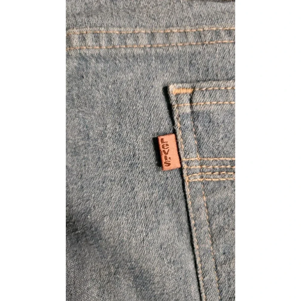 Vintage ~80s Levis Mens 38x32 Action Jeans  Orange Tab Made in USA Blue Stretch